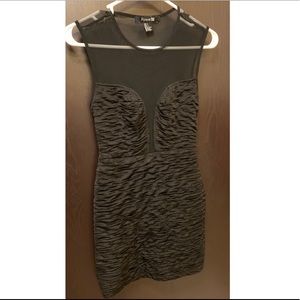 Black bodycon mesh dress